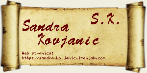 Sandra Kovjanić vizit kartica